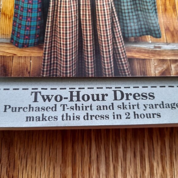 Vintage 90s Two Hour Dress Sewing Pattern Apple Crow Applique T-Shirt Repurpose - Picture 3 of 10